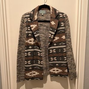 Skies Are Blue sweater. Size S. Browns/Blacks/Tans